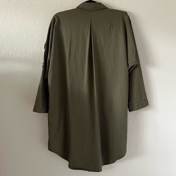 NWT Zara Military Inspired Half Sleeve Shirt Dress - Picture 3 of 6